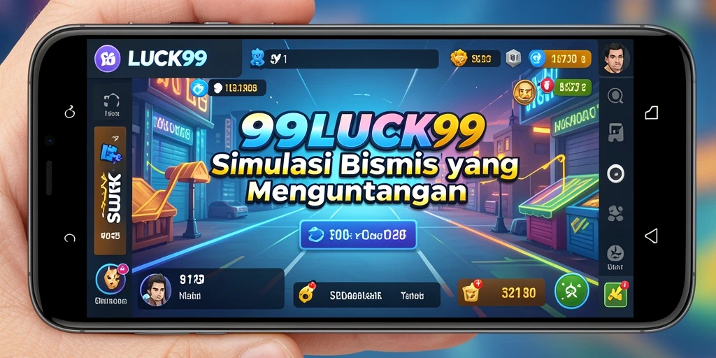 Tampilan gameplay seru dari 99LUCK99 yang menunjukkan manajemen bisnis.