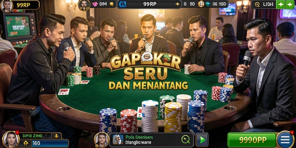 Tampilan gameplay seru dalam permainan Poker di 99RP.