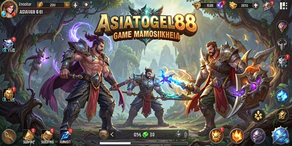 Tampilan gameplay menarik dalam dunia fantasi ASIATOGEL88.