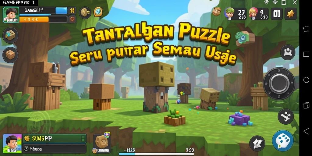Screenshot GAMERP menampilkan pemain yang asyik menyelesaikan puzzle.
