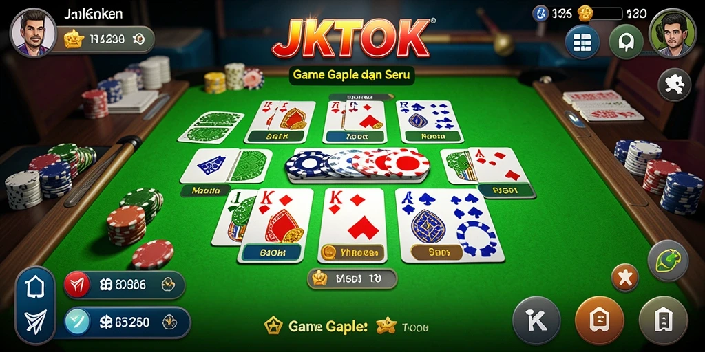 Tampilan gameplay Gaple yang seru di JKTOK.