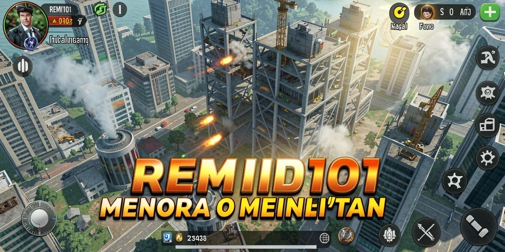 Gameplay seru dalam REMI101 menunjukkan strategi Tower Defense yang mendebarkan.