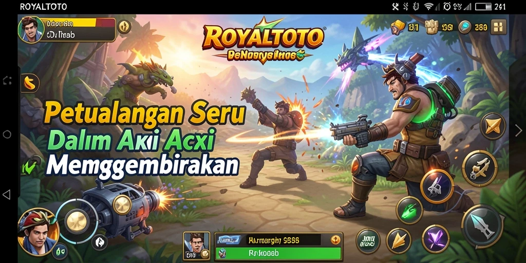 Screenshot gameplay seru ROYALTOTO menampilkan aksi mendebarkan.