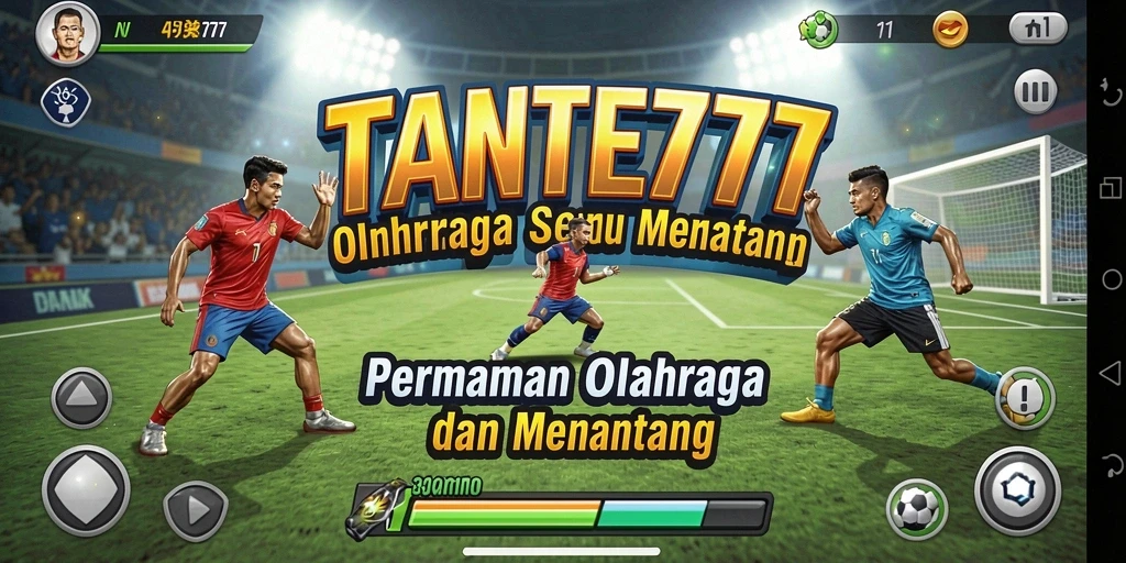 Screenshot gameplay TANTE777 dengan aksi olahraga yang mendebarkan.
