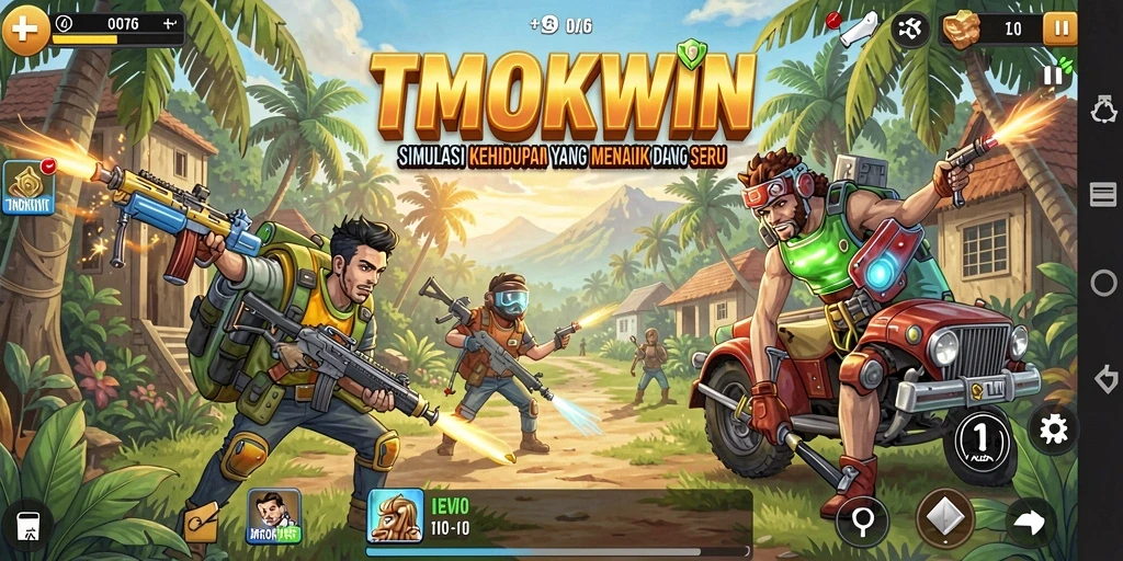Tampilan gameplay TMOKWIN menunjukkan interaksi yang dinamis dan realistis.