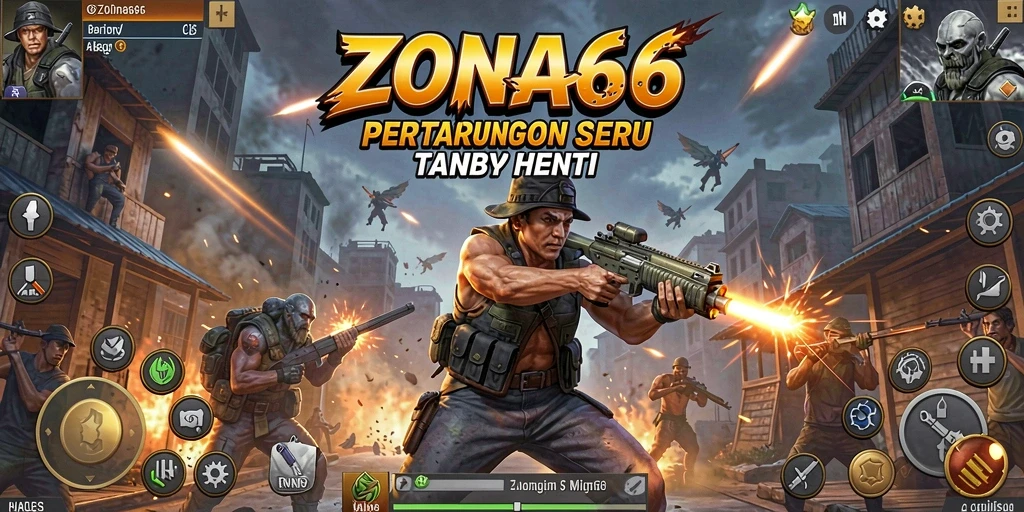 Screenshot terkait gameplay ZONA66 yang menampilkan aksi seru dan menegangkan.